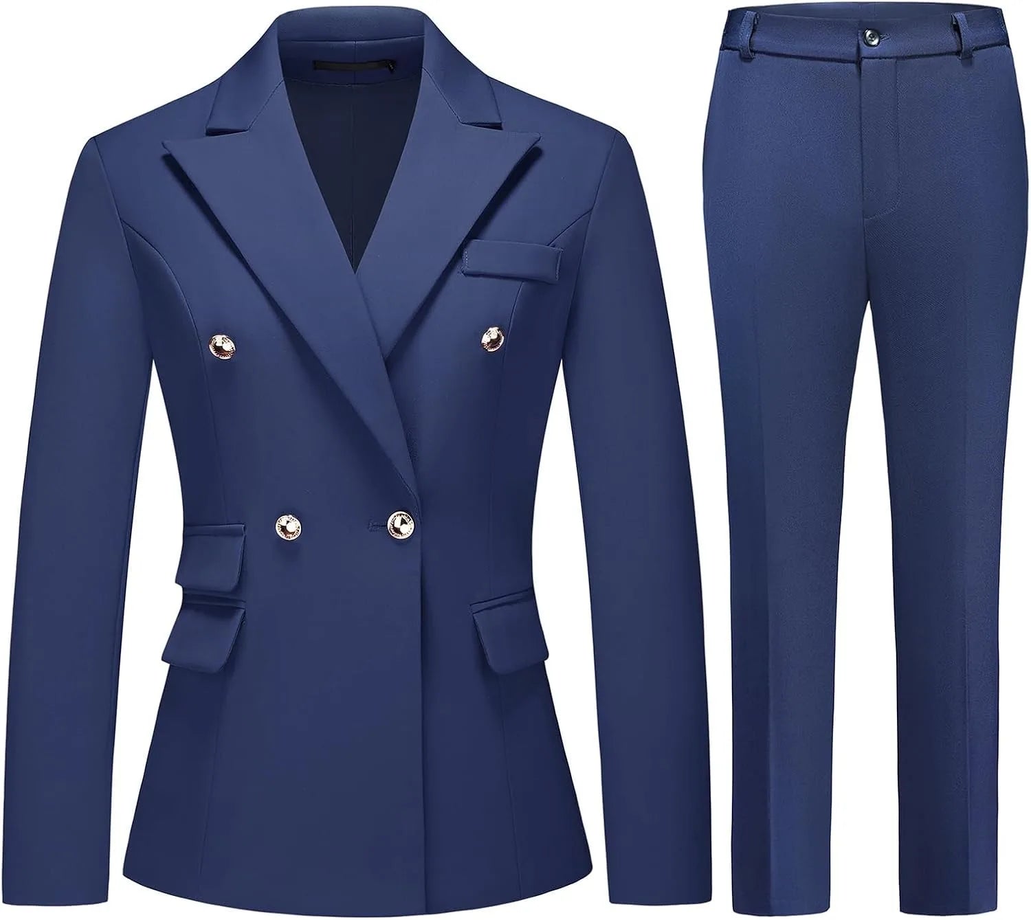 Pantaloni da abito da donna, tailleur eleganti da donna, blazer doppiopetto, abiti casual da lavoro