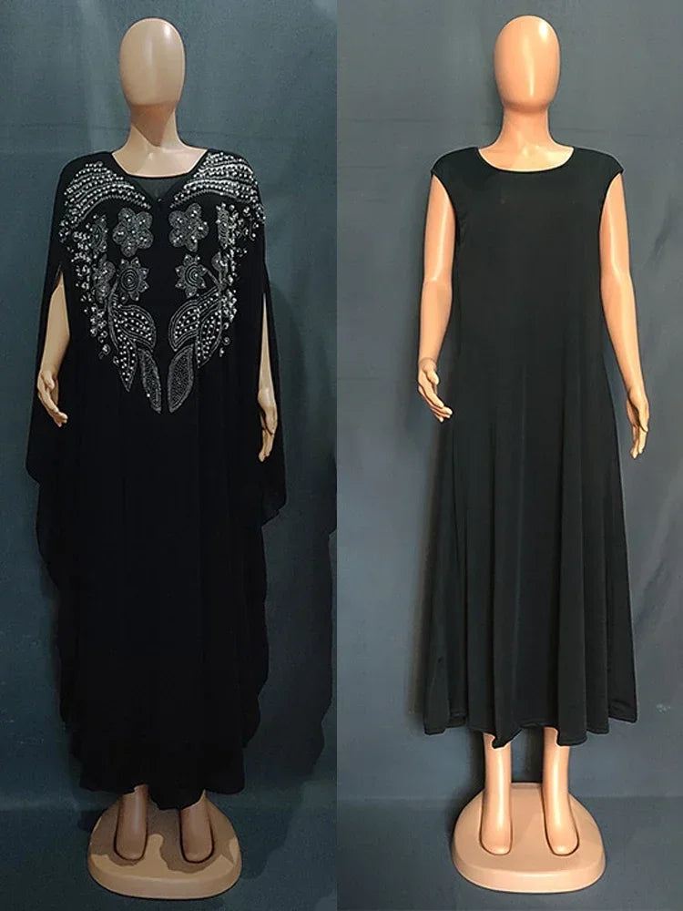 Abaya Per Le Donne Dubai Lusso 2024 Chiffon Boubou Musulmano Abito Moda Caftano Marocain Occasioni Festa di Nozze Djellaba Femme