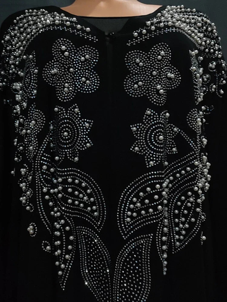 Abaya Per Le Donne Dubai Lusso 2024 Chiffon Boubou Musulmano Abito Moda Caftano Marocain Occasioni Festa di Nozze Djellaba Femme