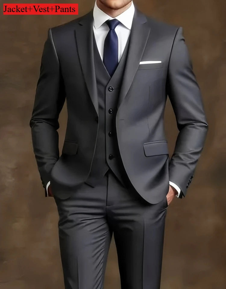 Eleganti completi da uomo - Completo smoking slim fit per matrimoni e occasioni formali, completo nero