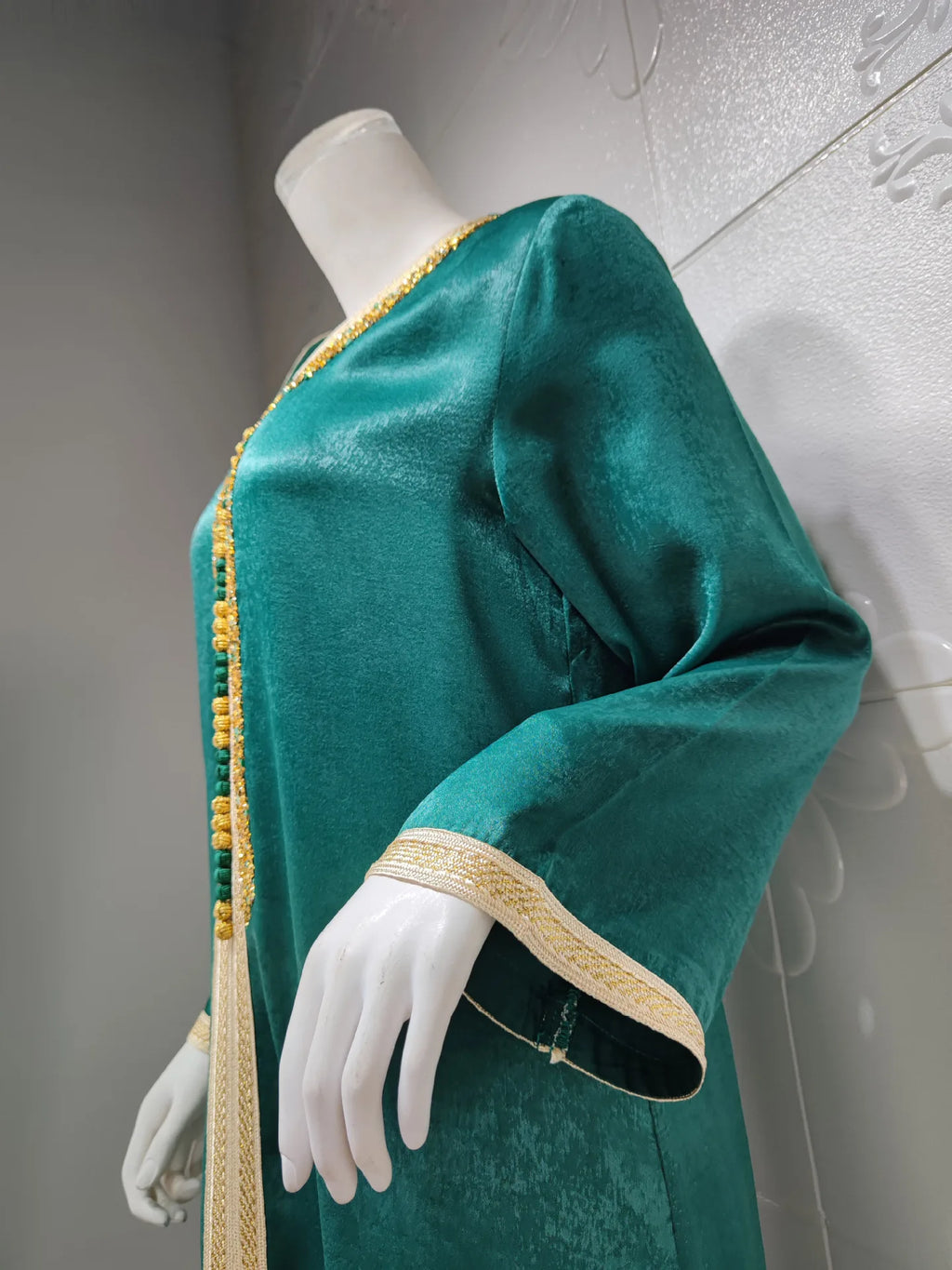 Abaya musulmana per le donne Dubai Jalabiya Abito lungo Abbigliamento islamico Abiti da sera Turchia Moda di lusso Diamante Kaftan Robe Femme