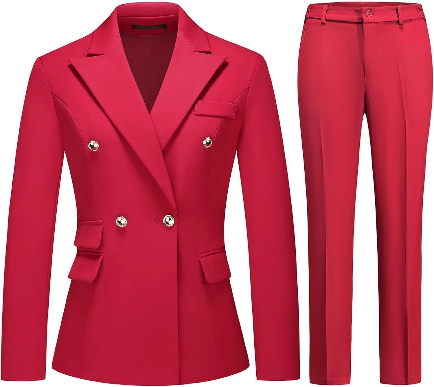Pantaloni da abito da donna, tailleur eleganti da donna, blazer doppiopetto, abiti casual da lavoro