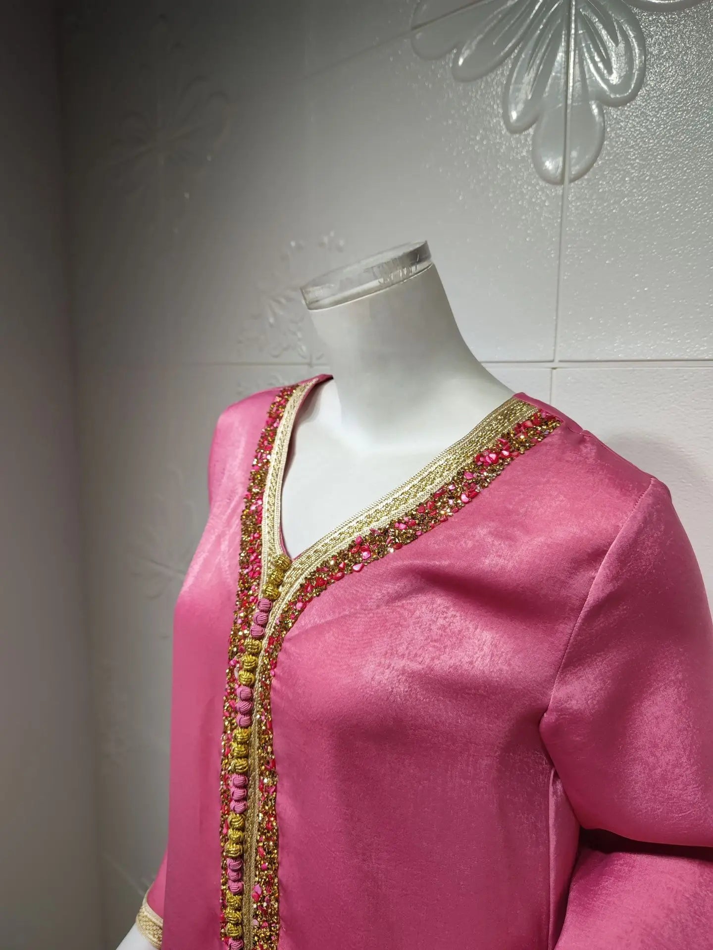 Abaya musulmana per le donne Dubai Jalabiya Abito lungo Abbigliamento islamico Abiti da sera Turchia Moda di lusso Diamante Kaftan Robe Femme