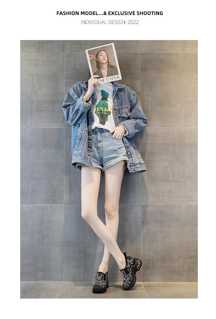 Scarpe da donna 2023, autunno, nuove, casual, piccole, bianche, con plateau e strass, sportive, con cuscino d'aria, taglie forti, Zapatos De Mujer