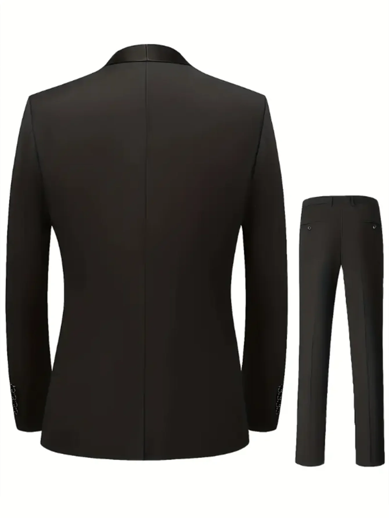 Eleganti completi da uomo - Completo smoking slim fit per matrimoni e occasioni formali, completo nero
