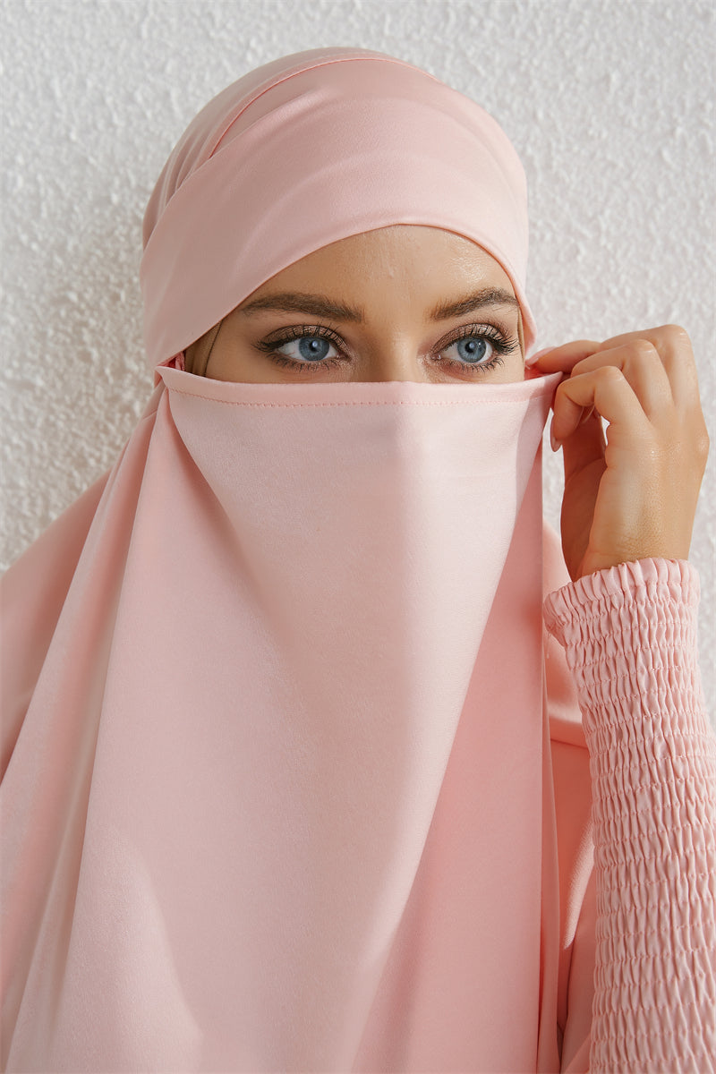 Abito da preghiera musulmano Abaya con cappuccio e maniche a sbuffo, in un unico pezzo, Jilbab, abbigliamento islamico, Dubai, Arabia Saudita, abito nero, modestia turca