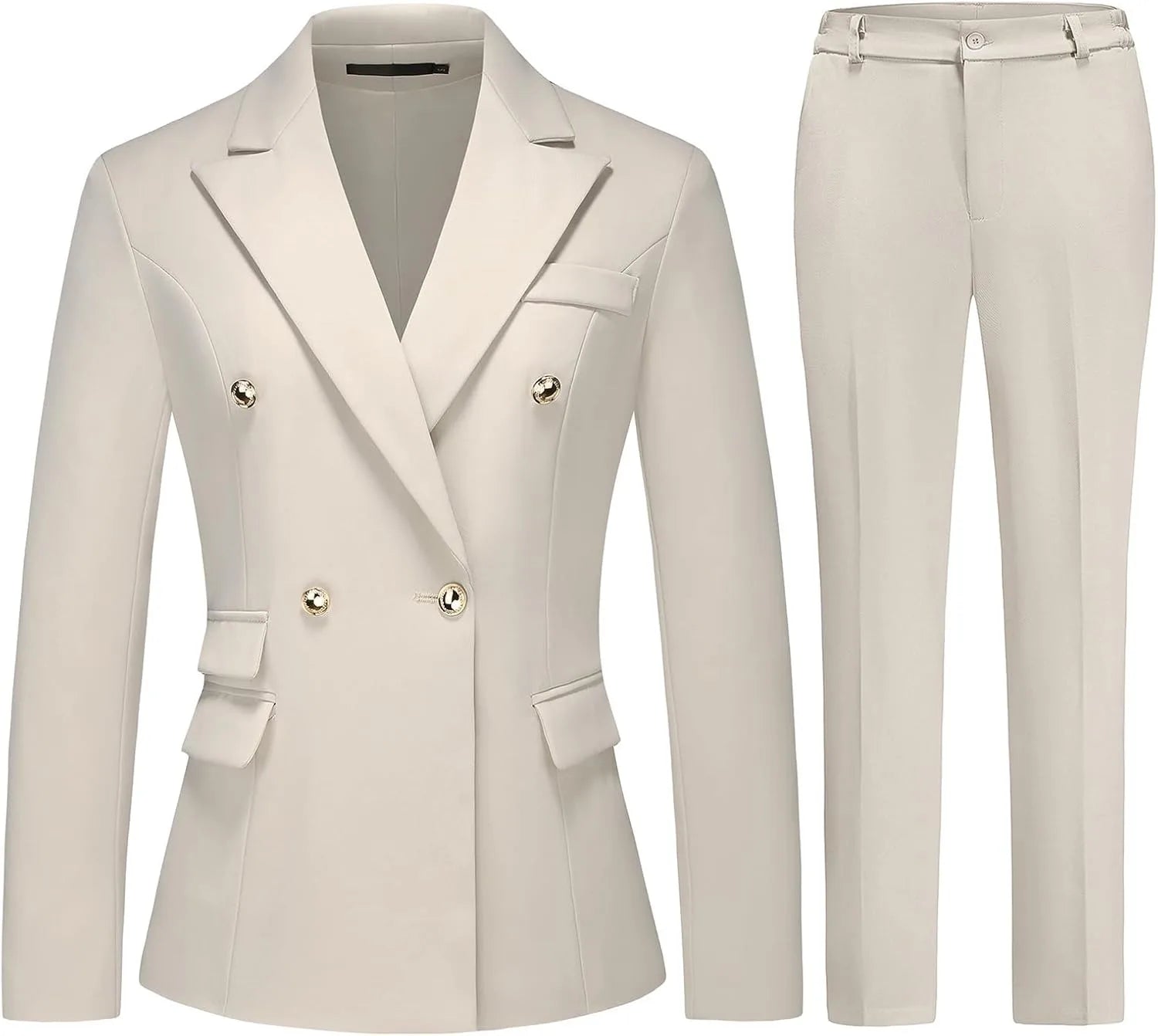 Pantaloni da abito da donna, tailleur eleganti da donna, blazer doppiopetto, abiti casual da lavoro